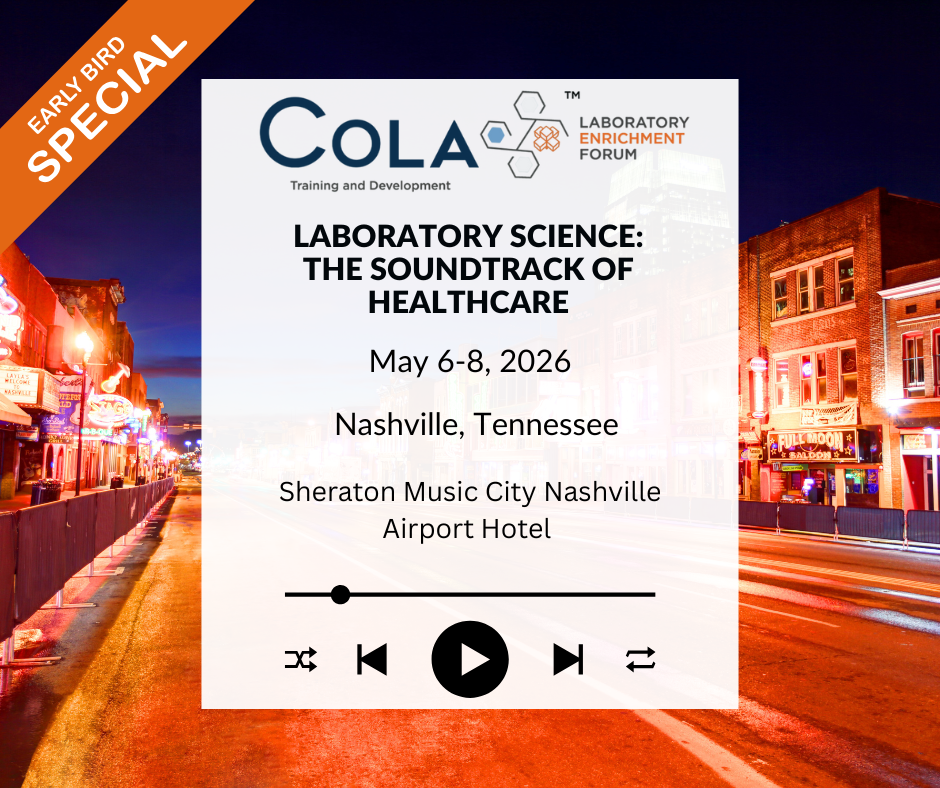 COLA Laboratory Science: Soundtrack of Healthcare. May 6-8, 2026.